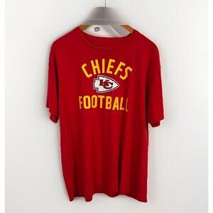 Fanatics Kansas City Chiefs Football Team Distressed Logo Red T-Shirt XL